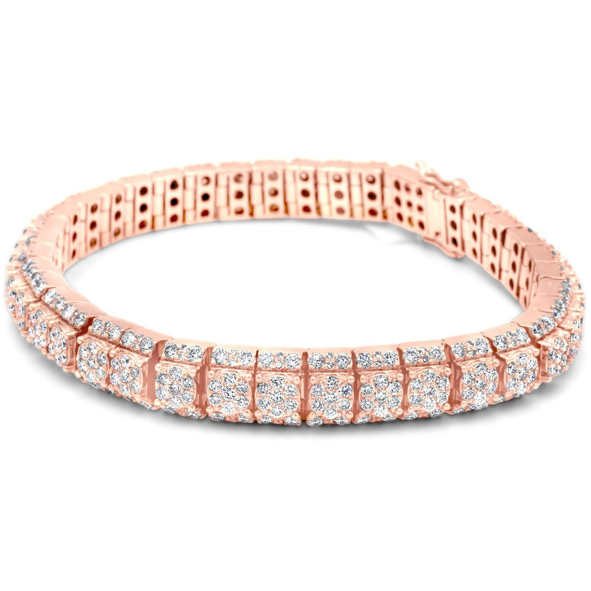 14k Rose Gold Cluster Bracelet