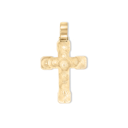 14k Yellow Gold Baguette Diamond Cross 4.80ctw