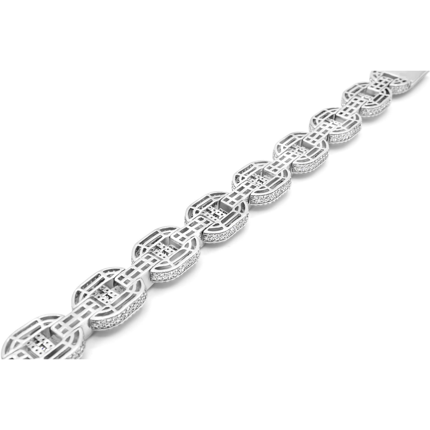 14k Gold Baguette & Round Diamond Mariner Link 18.25ctw