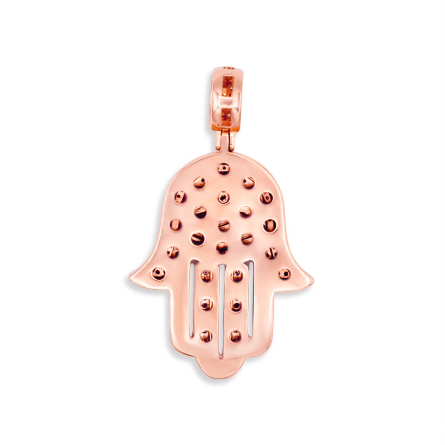 14k Rose Gold Diamond Hamsa 2.90ctw