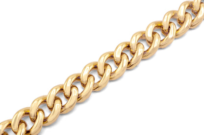 14k Yellow Gold Cuban Link Diamond Bracelet 8mm 6.74ctw