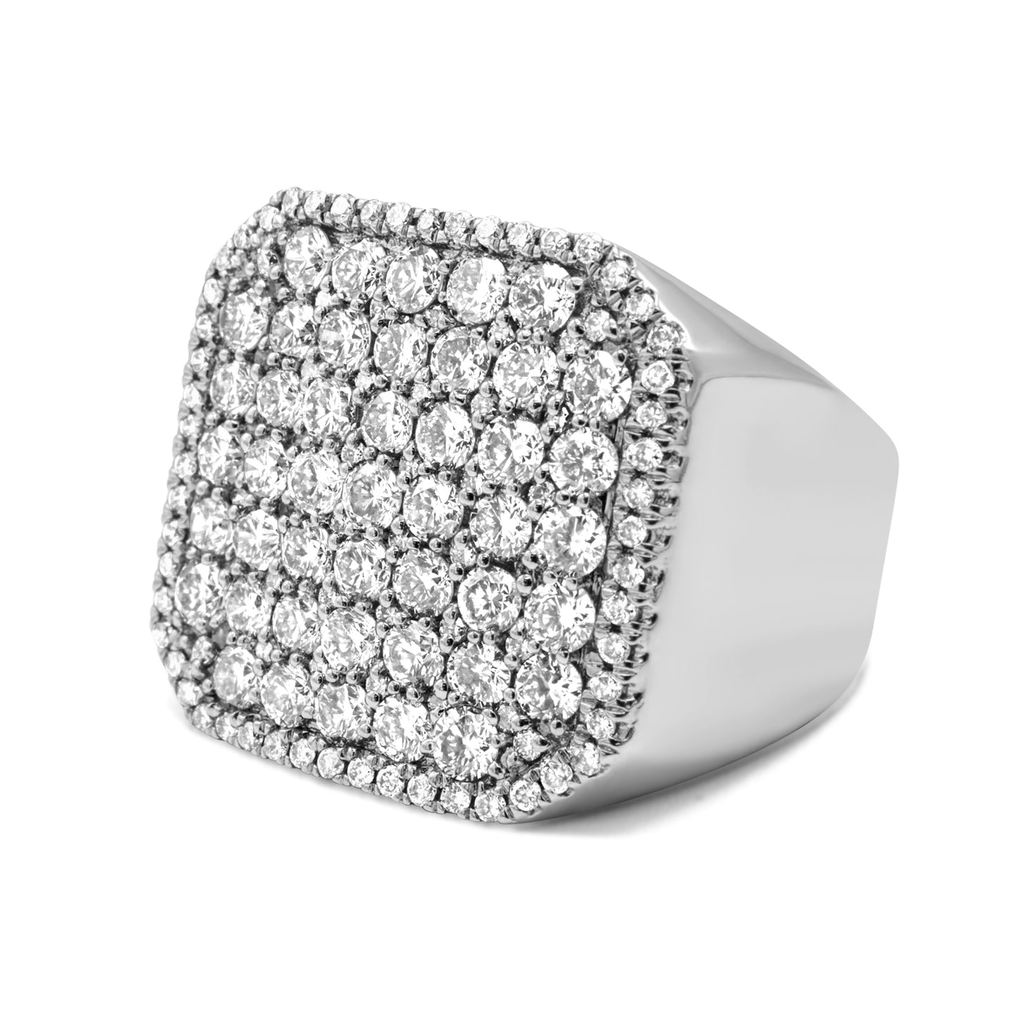 10k White Gold Pinky Diamond Ring 3.91ctw