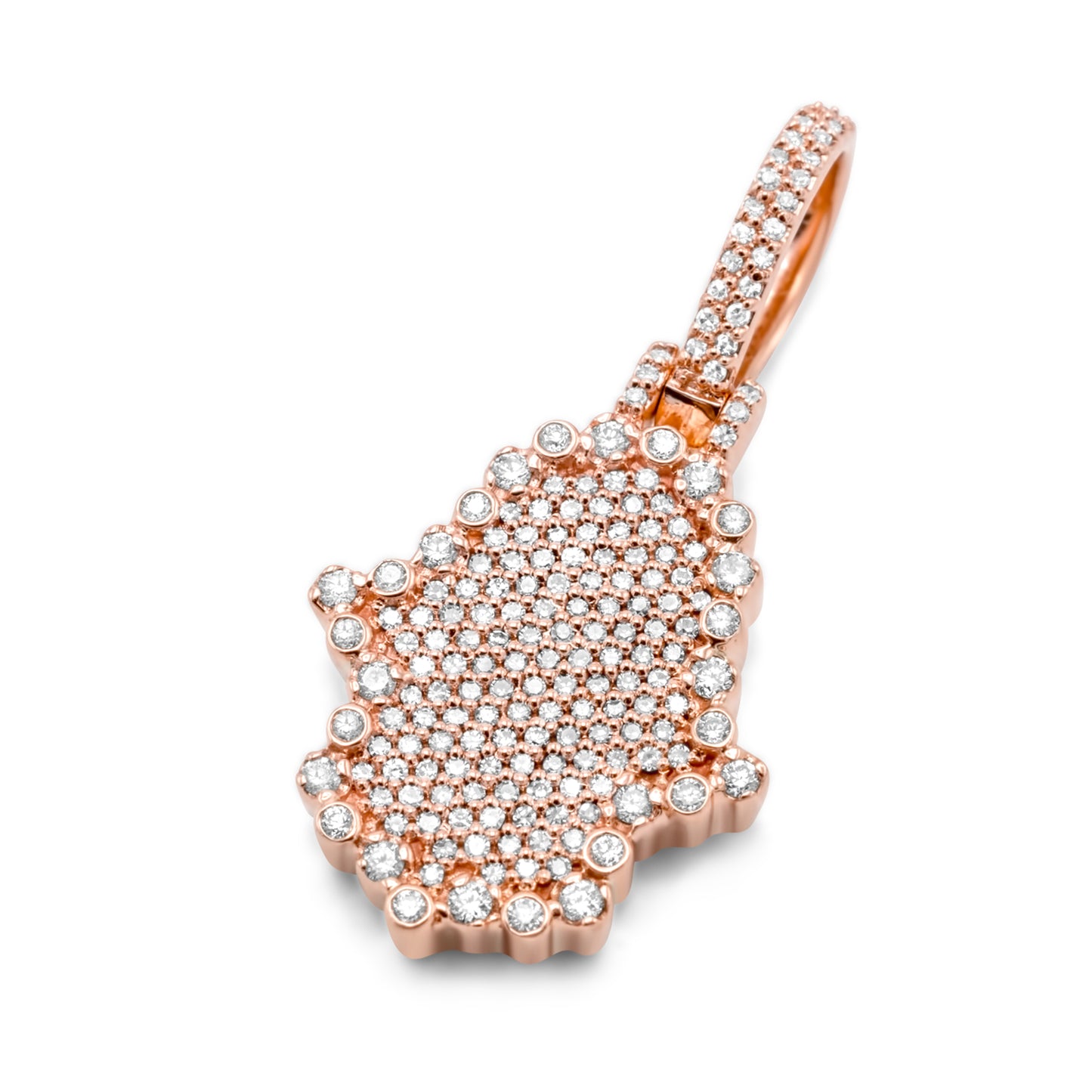 10k Rose Gold Diamond Hamsa 0.47ctw