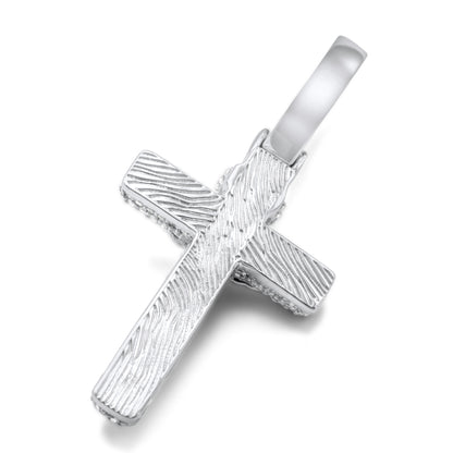 10K Rose & White Gold Cross 0.99 ctw