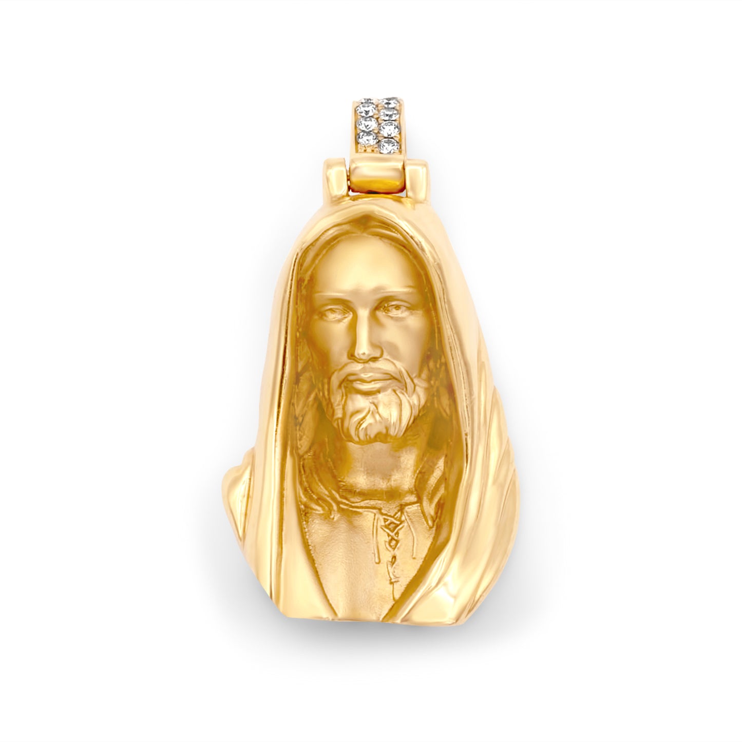 14k Solid Gold Jesus Head