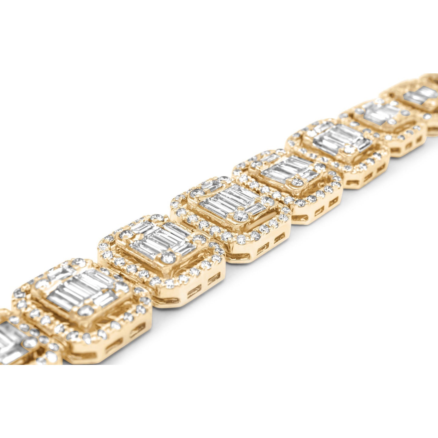 14k Yellow Gold Baguette Bracelet