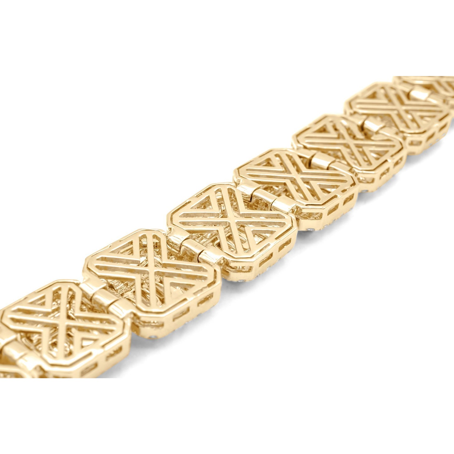 14k Yellow Gold Baguette Bracelet