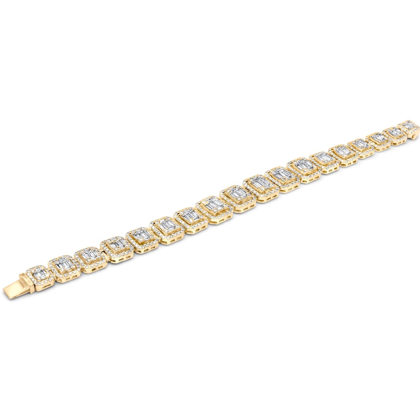 14k Yellow Gold Baguette Bracelet