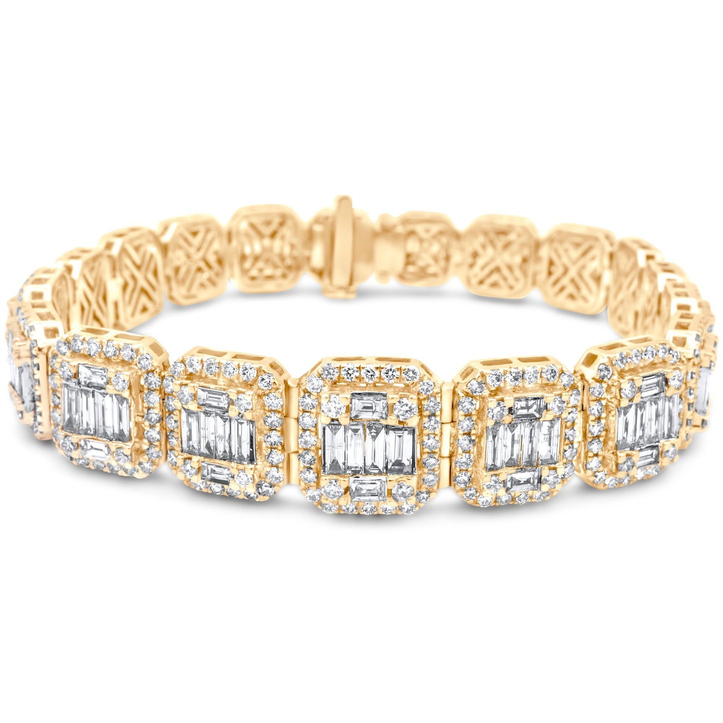 14k Yellow Gold Baguette Bracelet