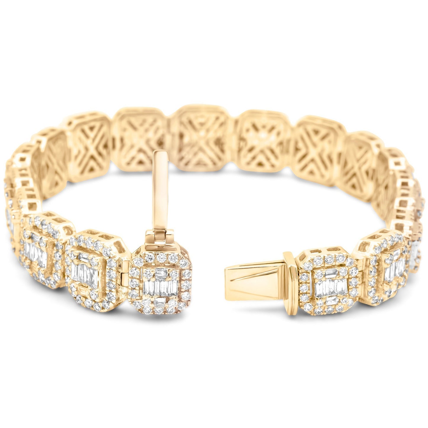 14k Yellow Gold Baguette Bracelet