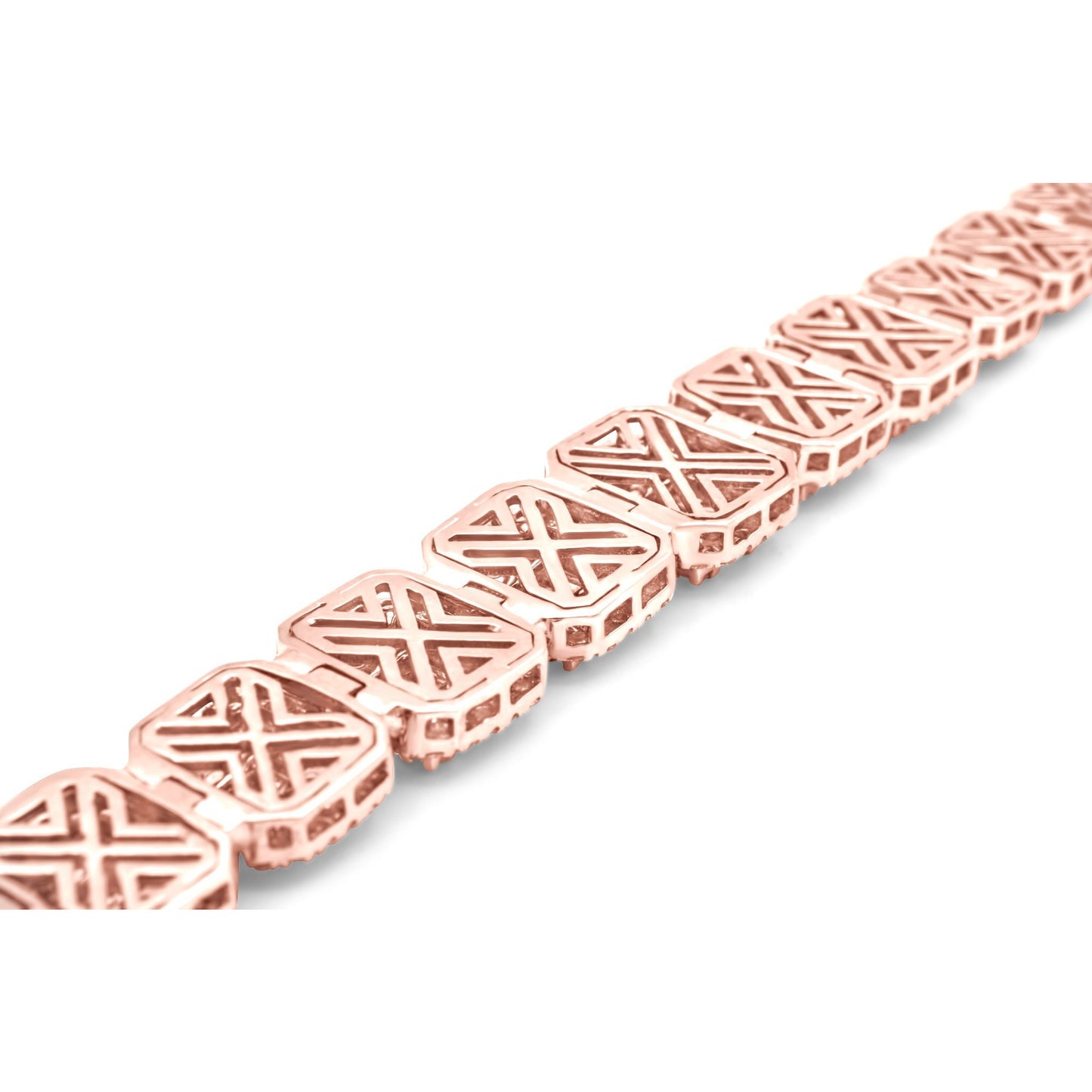 14k Rose Gold Baguette Bracelet