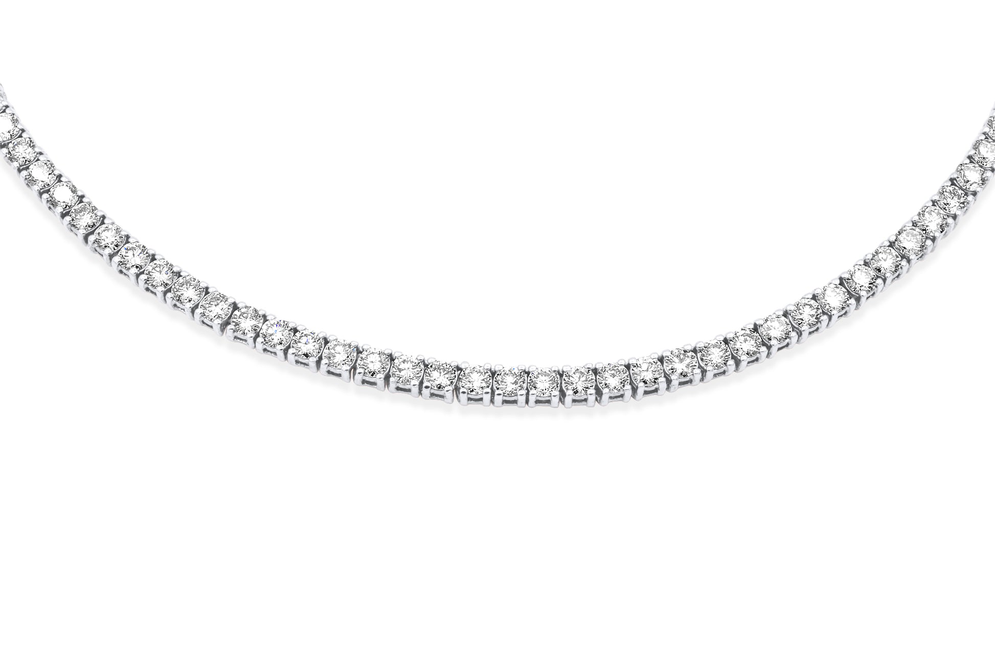 14K White Gold 20-Pointer Tennis Chain