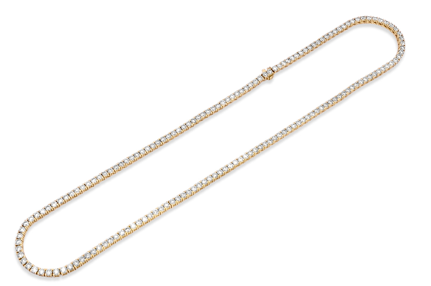 14K Solid Gold 7-Pointer Tennis Chain