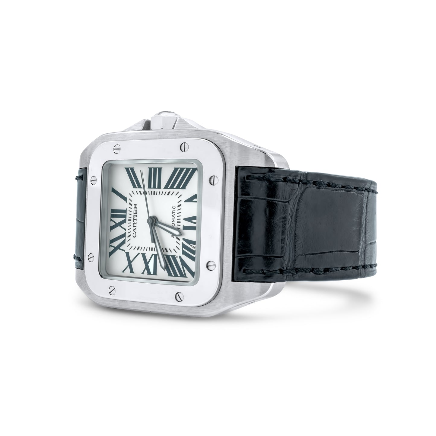 Cartier Santos 100XL with Alligator Band