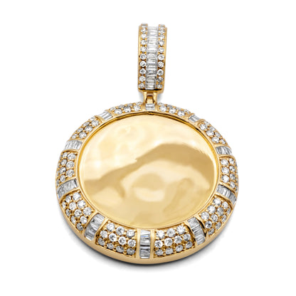 14K Yellow Gold Picture Pendant 2.19ctw