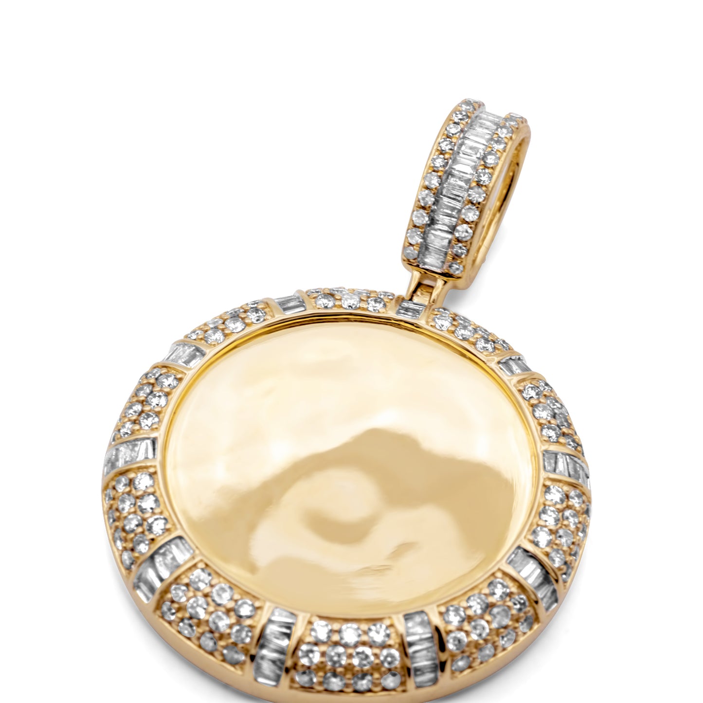 14K Yellow Gold Diamond Picture Pendant 2.19ctw