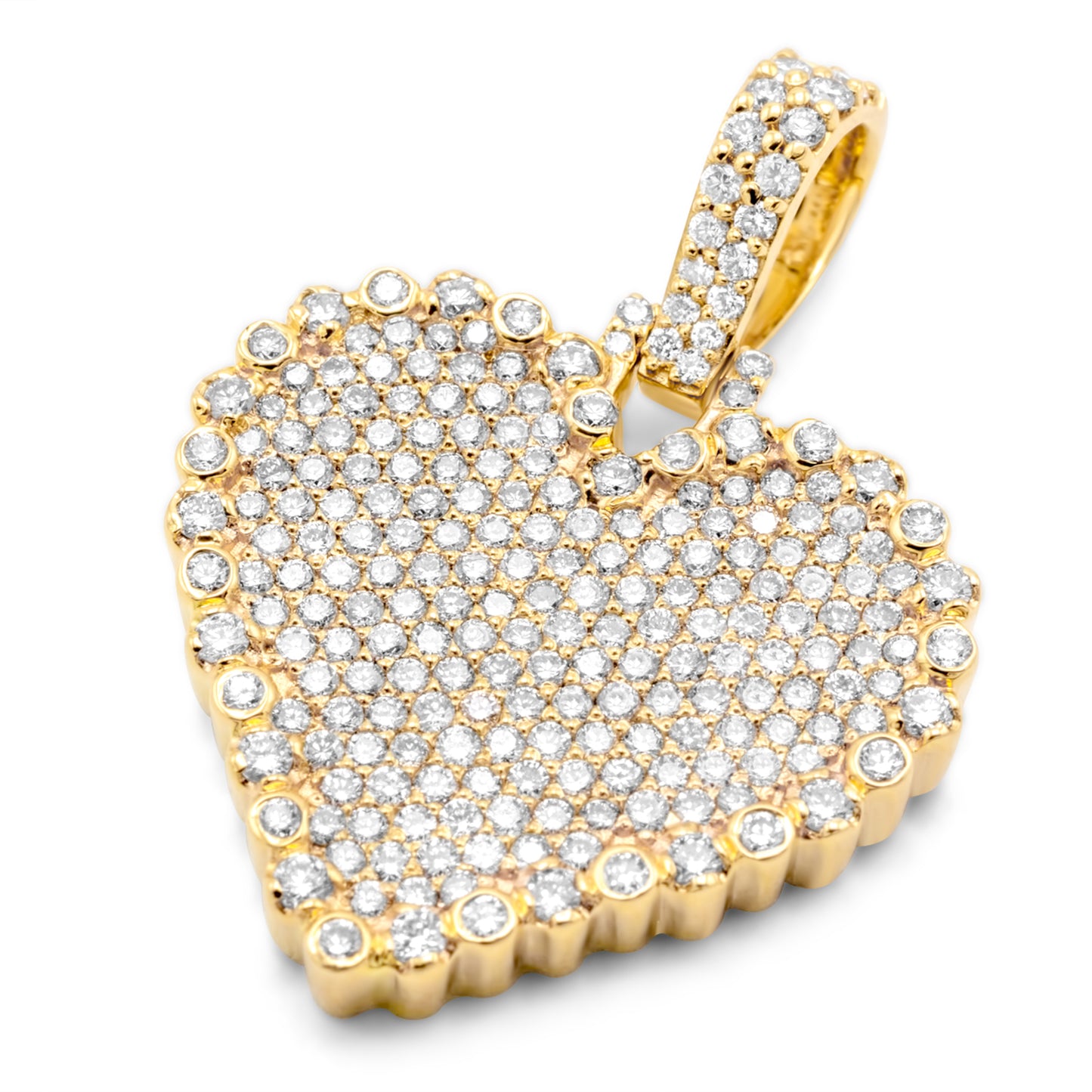 14k Yellow Gold Heart Pendant 1.24 ctw