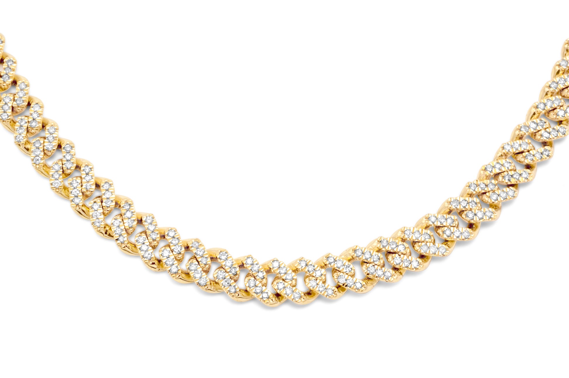 10K Yellow Gold Diamond Cuban Chain 6mm 3.65ctw