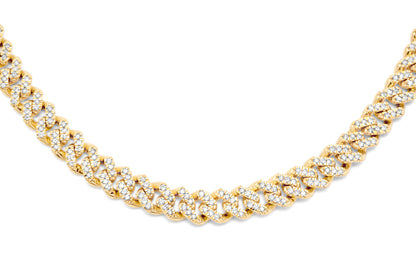 10K Yellow Gold Diamond Cuban Chain 6mm 3.65ctw