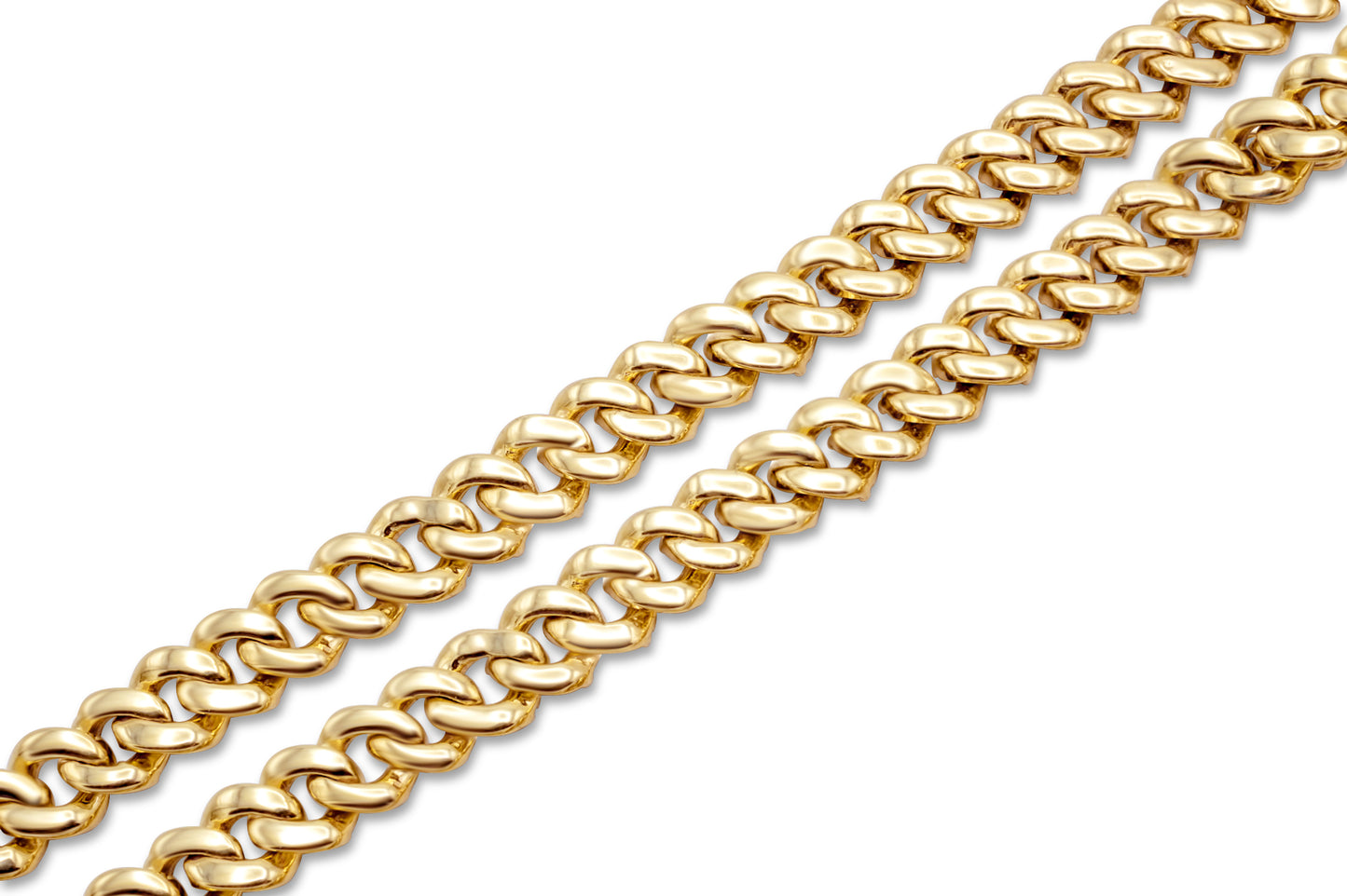 10K Yellow Gold Diamond Cuban Chain 6mm 3.65 ctw