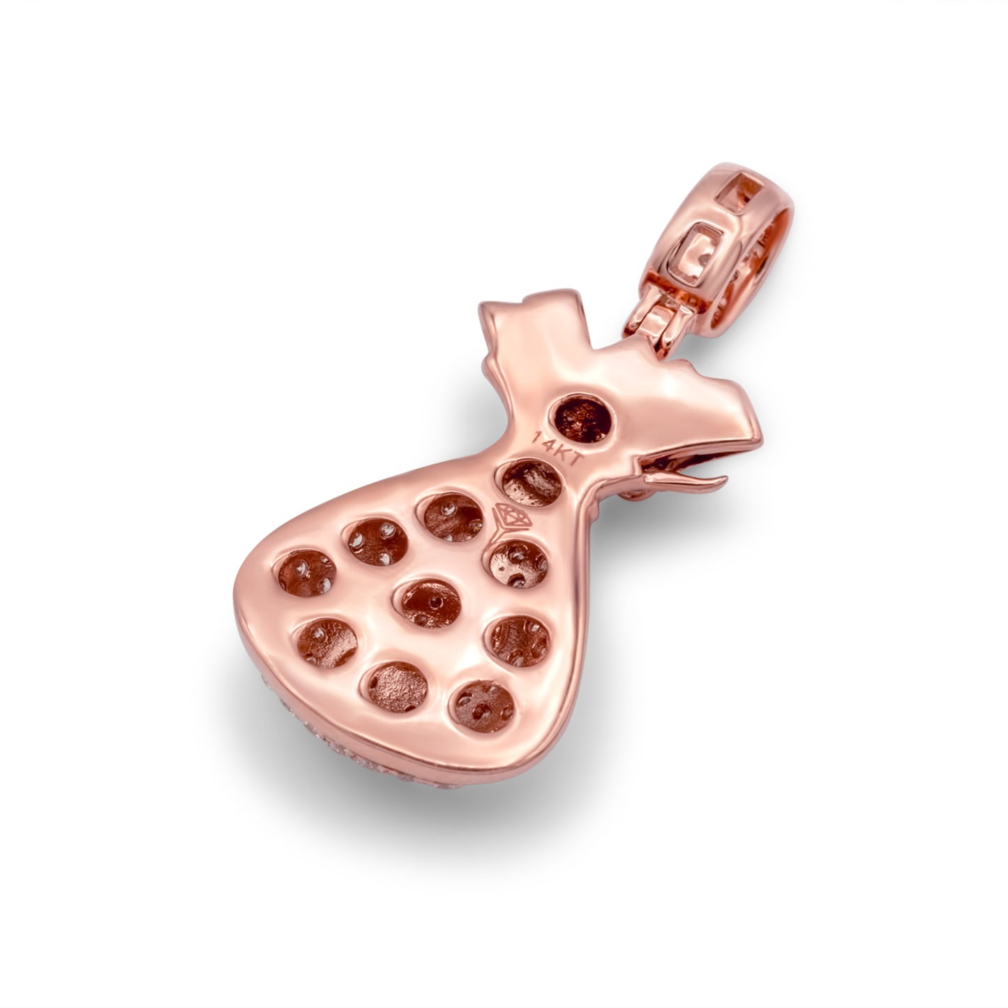 14k Rose Gold Money Bag Pendant