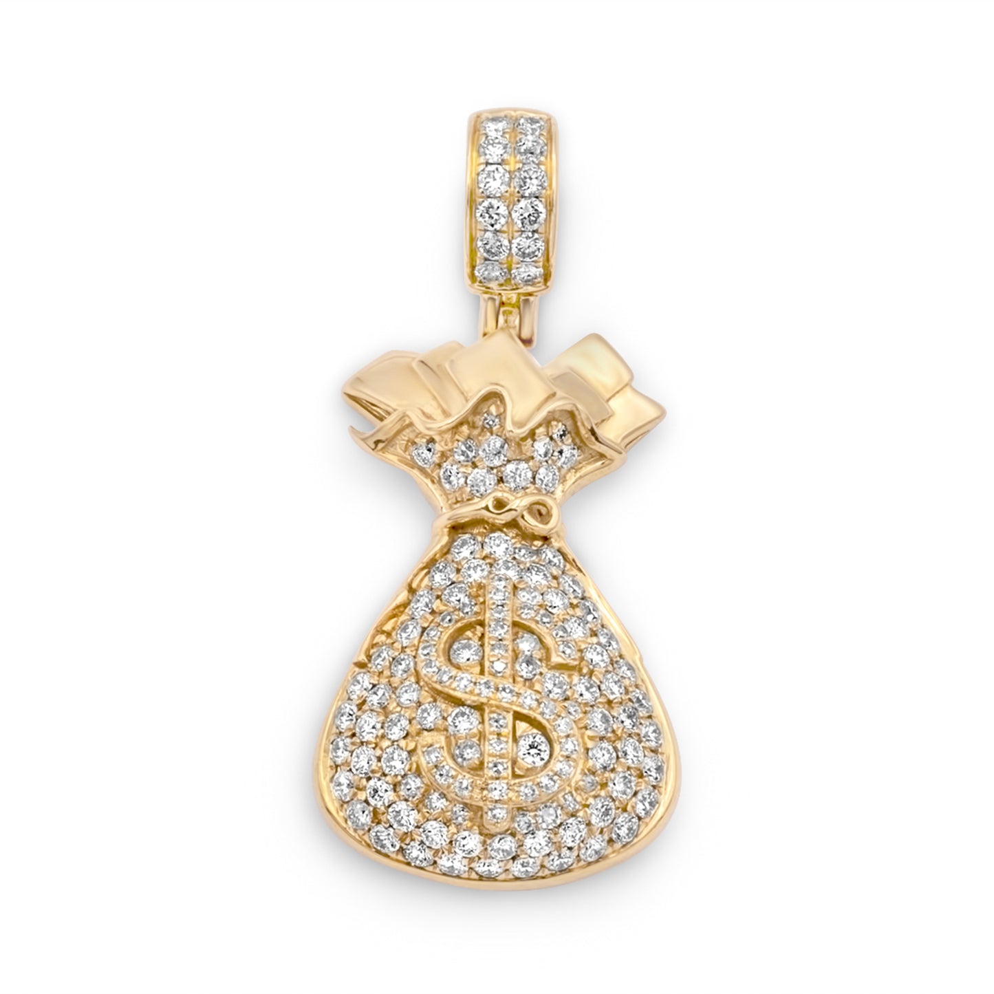 14k Yellow Gold Money Bag Pendant