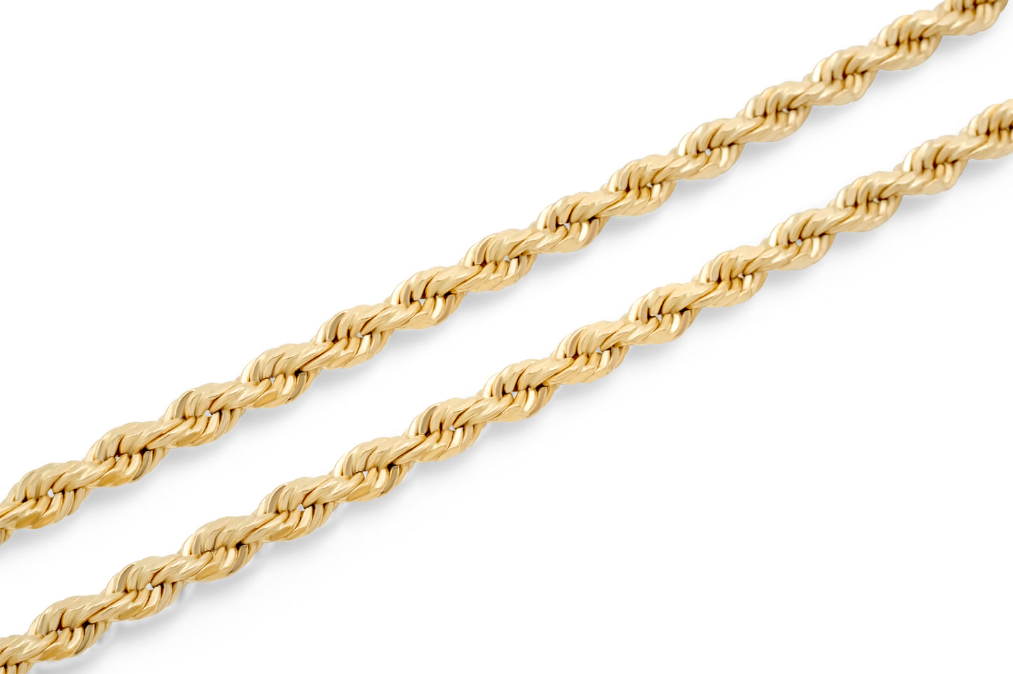 14K Solid Gold Rope Chain 4mm