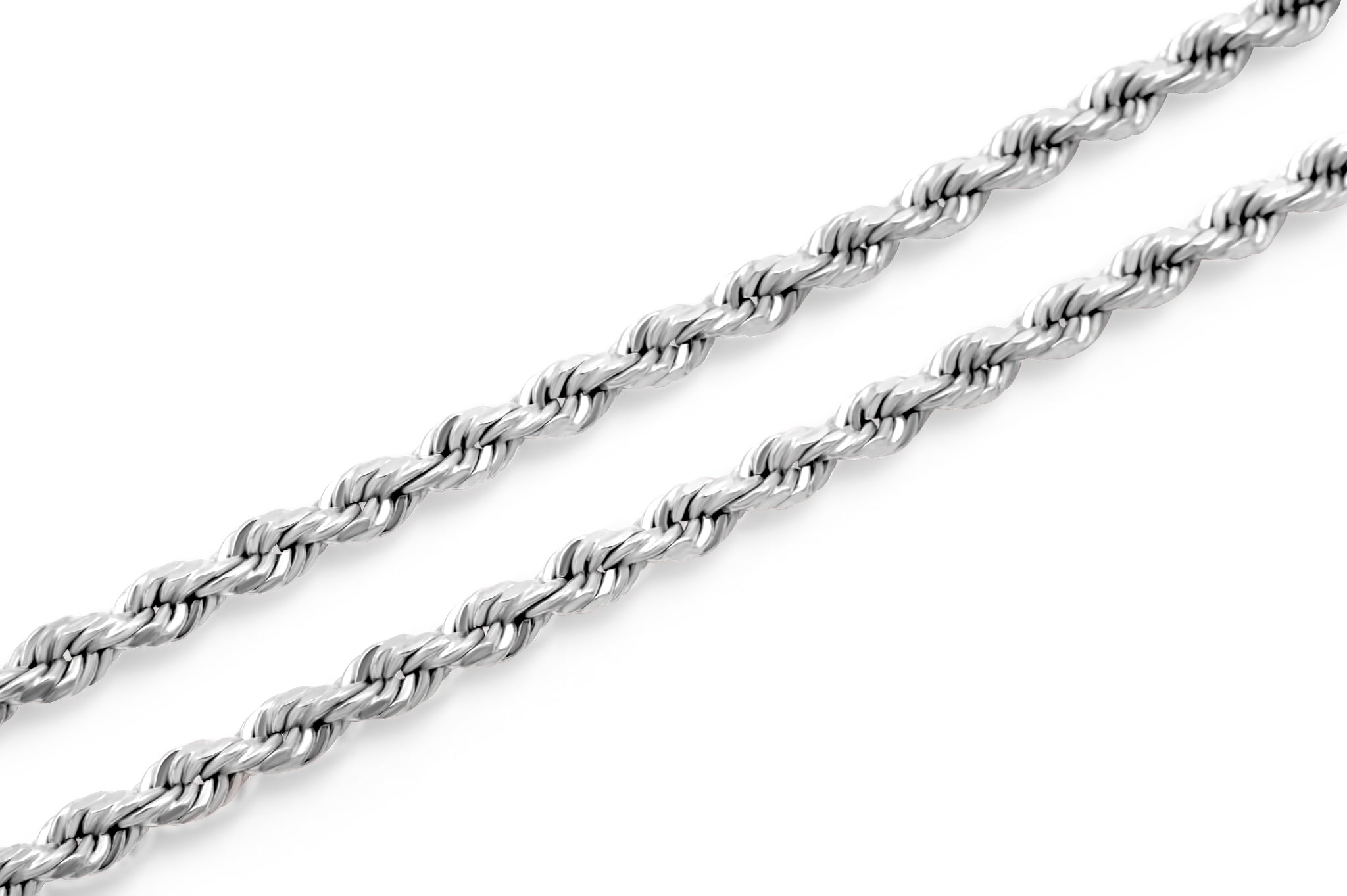 14K White Gold Finish Godfidence - Free 24inch deals x 3mm Rope Chain.