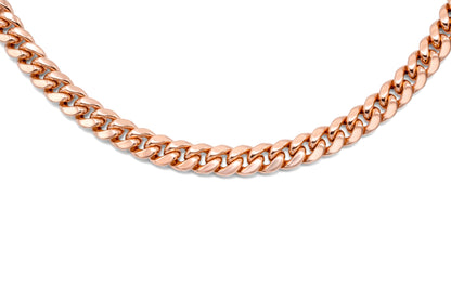 10K Semi-Solid Rose Gold Cuban Chain 6mm