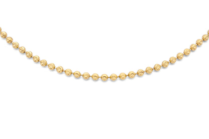 14k Yellow Gold Solid Ball Bead Chain 3mm