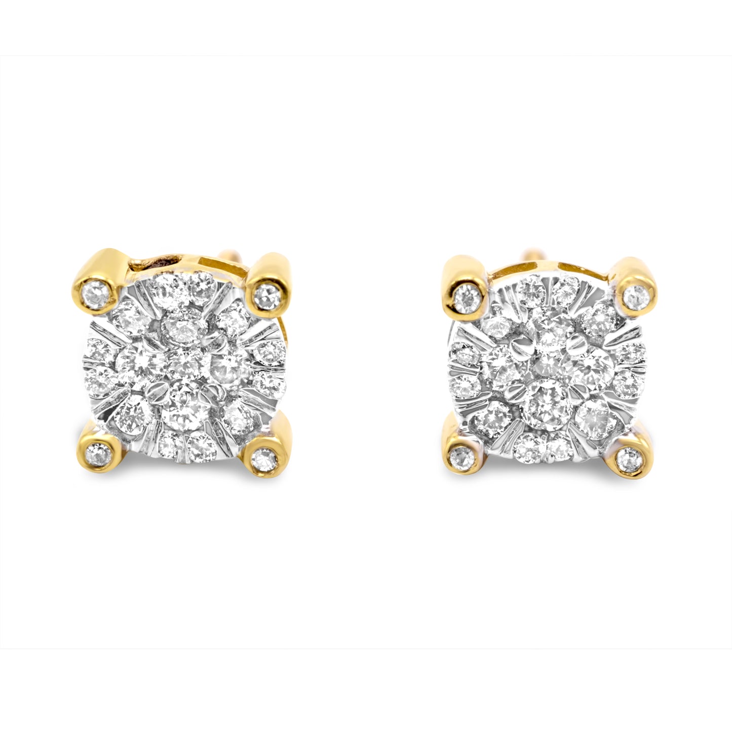 14k Yellow Gold Diamond Earrings 0.25ctw