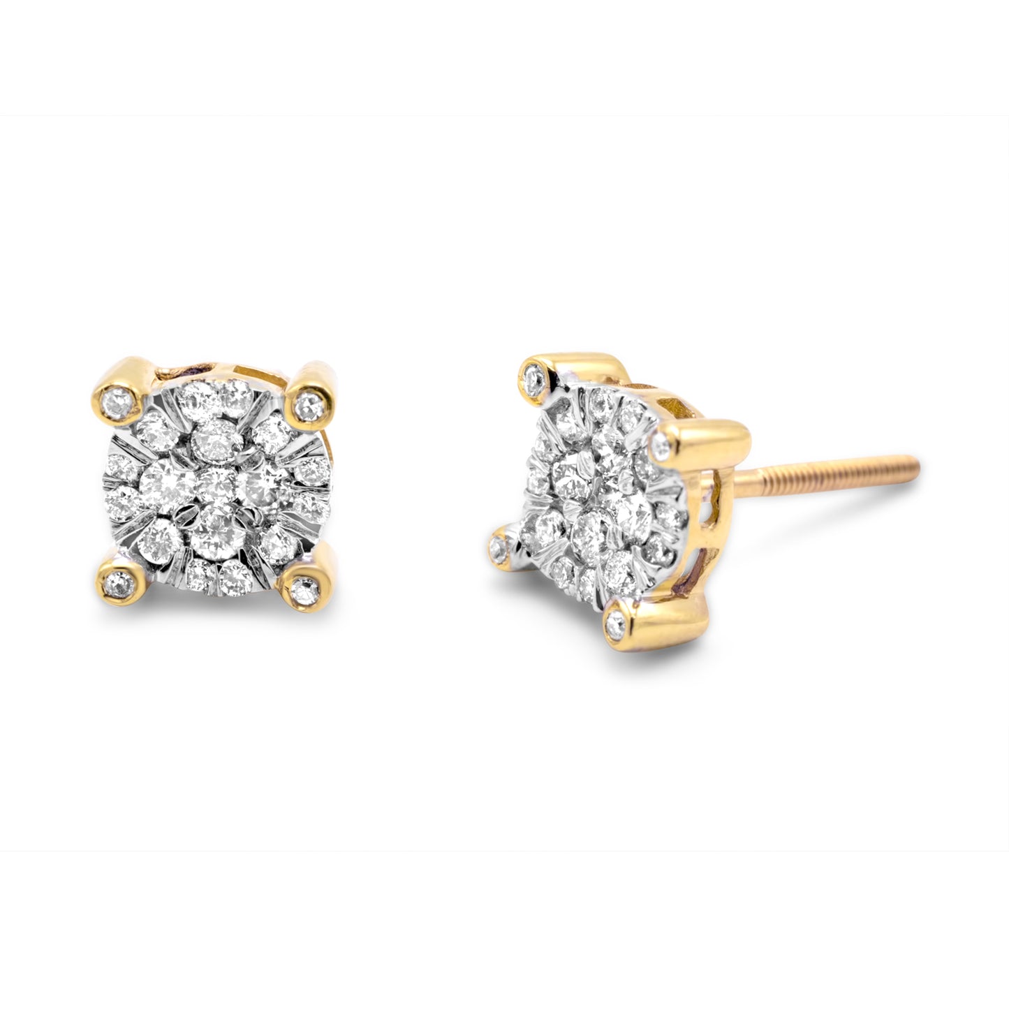 14k Yellow Gold Diamond Earrings 0.25ctw