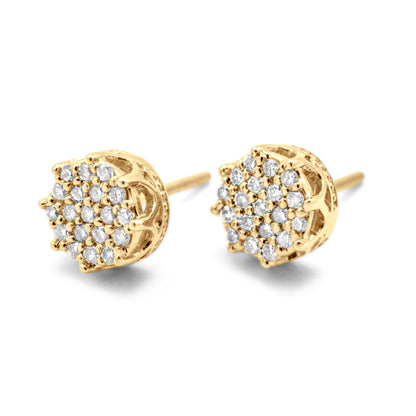 10k Yellow Gold Diamond Earrings 0.25ctw