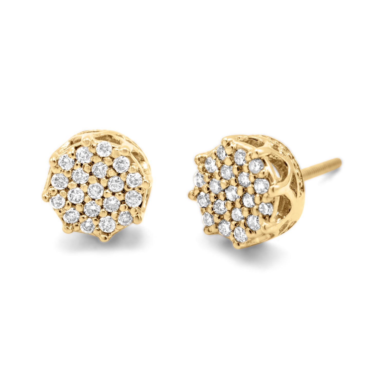 10k Yellow Gold Diamond Earrings 0.25ctw