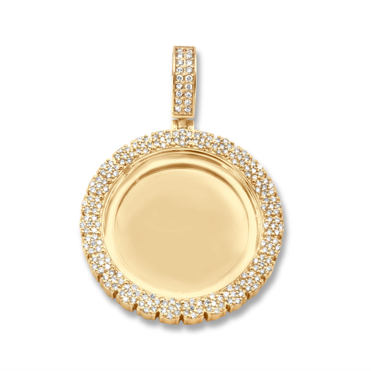 14k Solid Gold Diamond Picture Pendant 2.26ctw