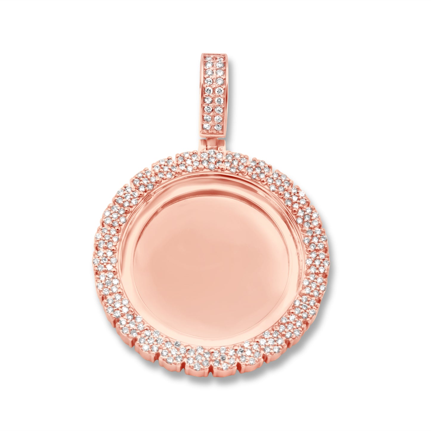 14k Rose Gold Diamond Picture Pendant 2.26ctw