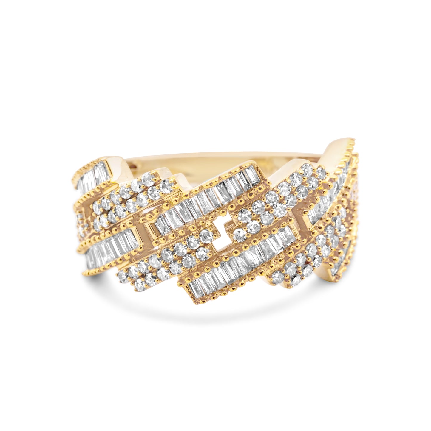 10k Yellow Gold Baguette Ring 1.15ctw