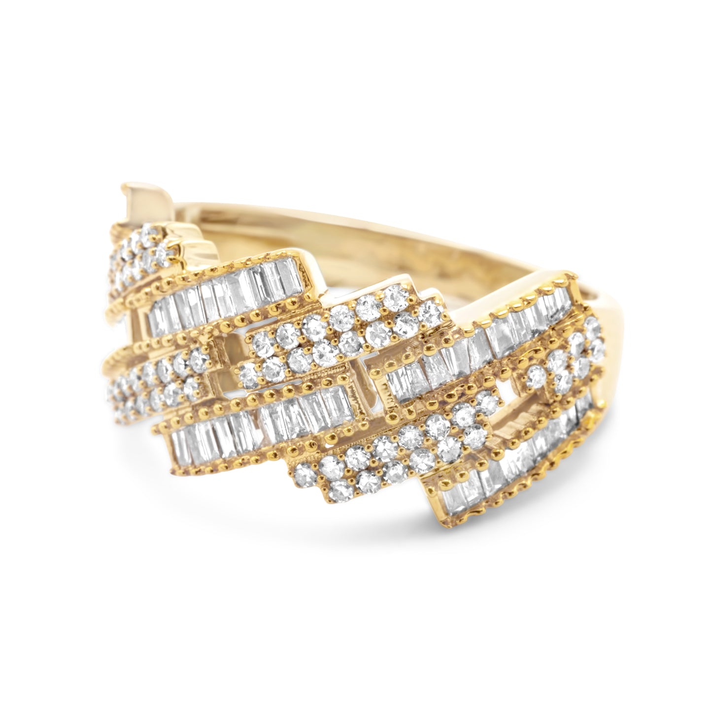 10k Yellow Gold Baguette Ring 1.15ctw