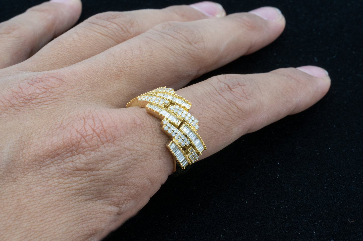 10k Yellow Gold Baguette Ring 1.15ctw