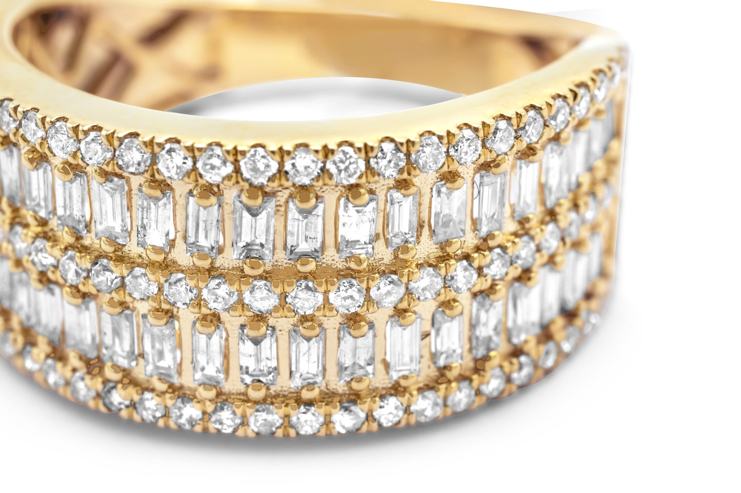 10k Yellow Gold Diamond Baguette Ring 1.46ctw