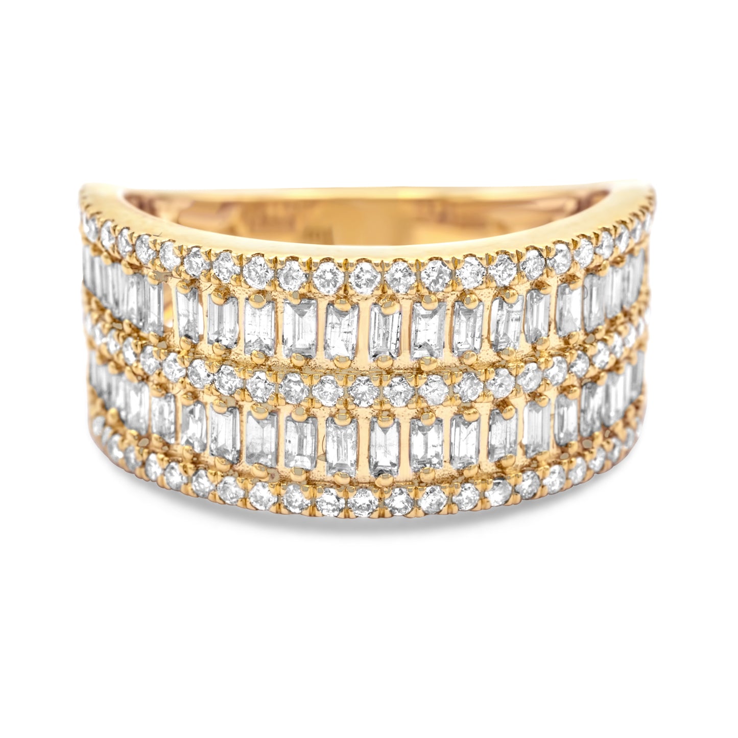 10k Yellow Gold Diamond Baguette Ring 1.46ctw