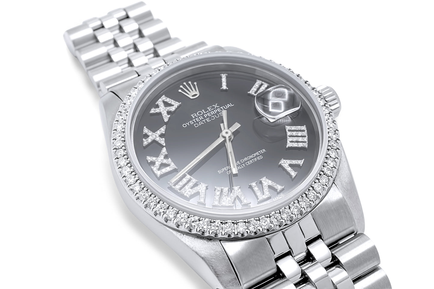 Rolex Date Just 36mm Stainless Steel 2.00 CTW