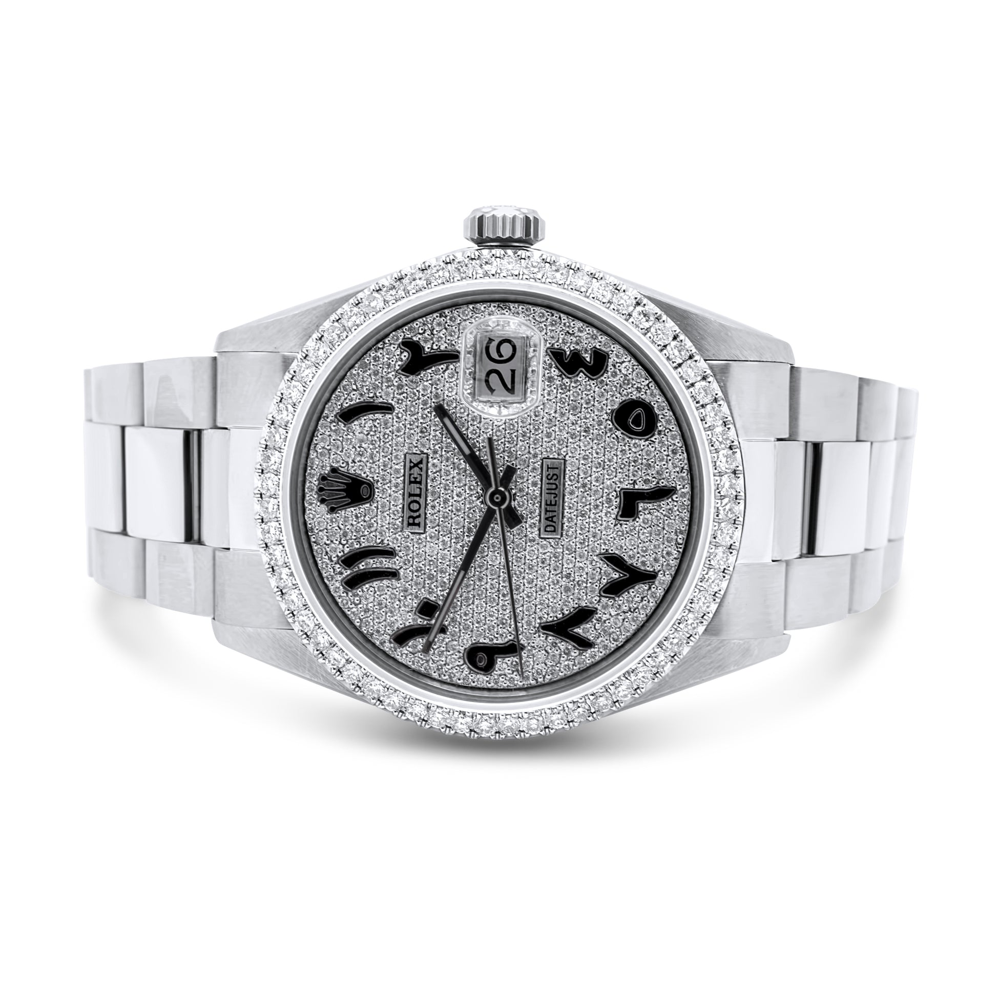 Rolex Date Just 36mm Stainless Steel 3.25CTW