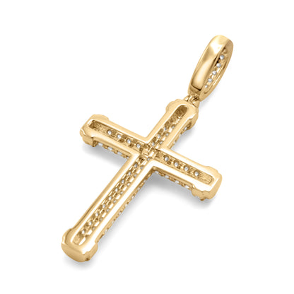 10k Yellow Gold Diamond Cross 1.30 ctw