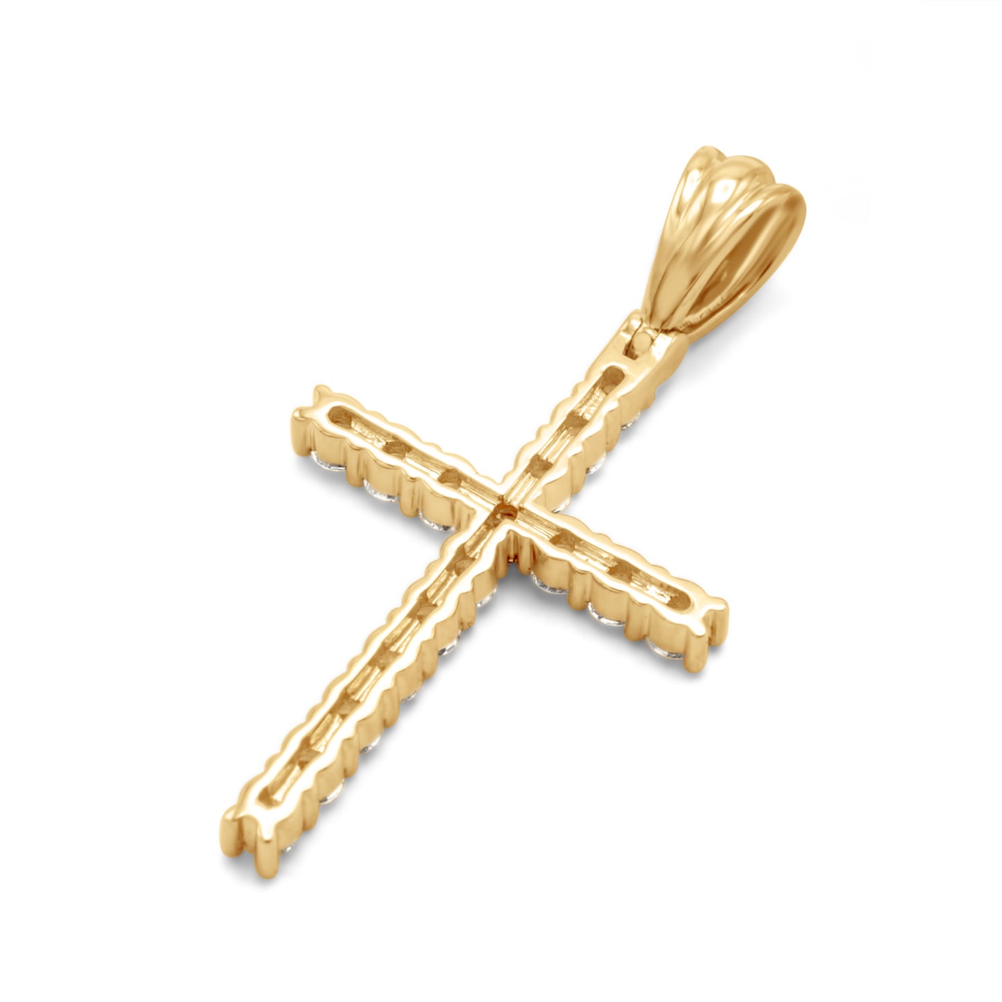 10k Yellow Gold Diamond Cross 0.98 ctw