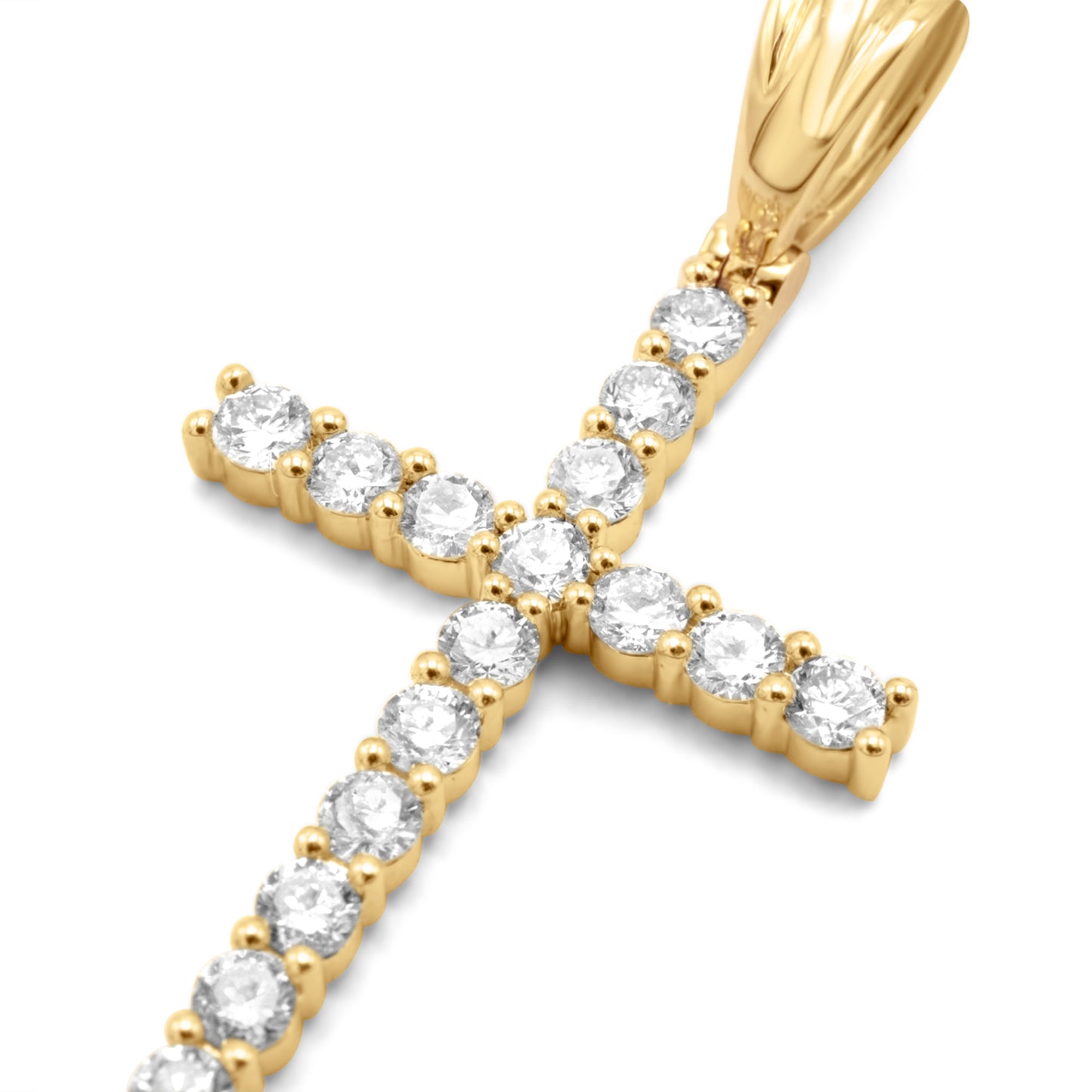 10k Yellow Gold Diamond Cross 0.98 ctw