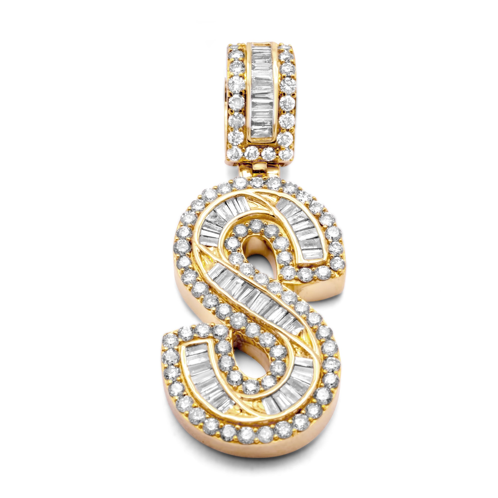 10kt real discount gold letter S pendant