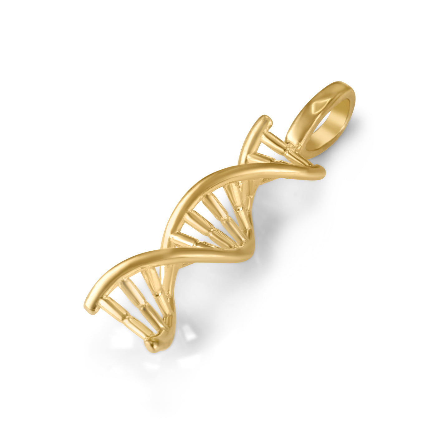 10K Yellow Gold DNA Spinning Pendant