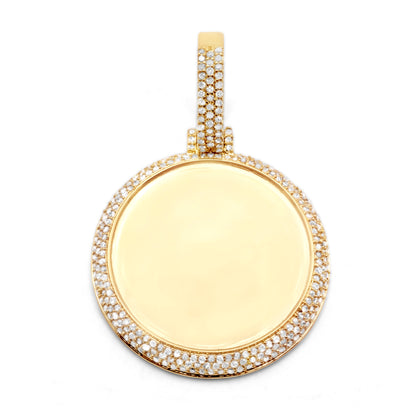 10K Yellow Gold Diamond Picture Pendant 0.75 ctw