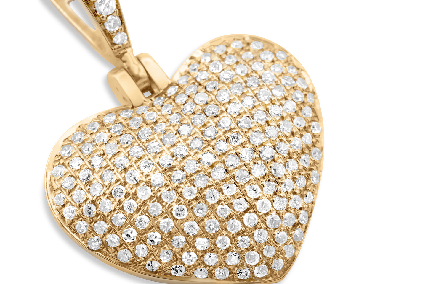 14k Yellow Gold Diamond Heart Pendant 0.56 ctw